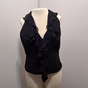 Chetta B 100% Silk Halter Top Size 14